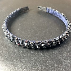 Crystal beaded headband - Blue Crystal beautiful